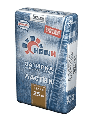 Затирка НАШИ Линия 4кг, для швов и плитки, белая