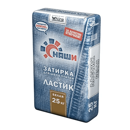 Затирка НАШИ Линия 4кг, для швов и плитки, белая