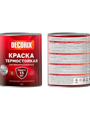 Краска термостой +700гр. DECORIX 0,8 кг серебристый 0750-02
