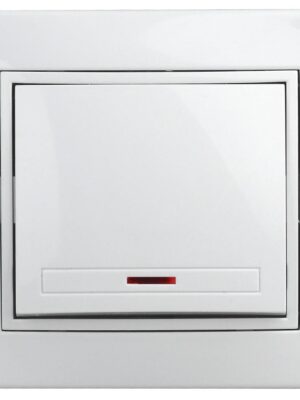 Выключатель с подсветкой PLANO белый 1-102-01