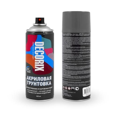 Аэрозольный грунт для пластика DECORIX 520 серый 0141-10 DX