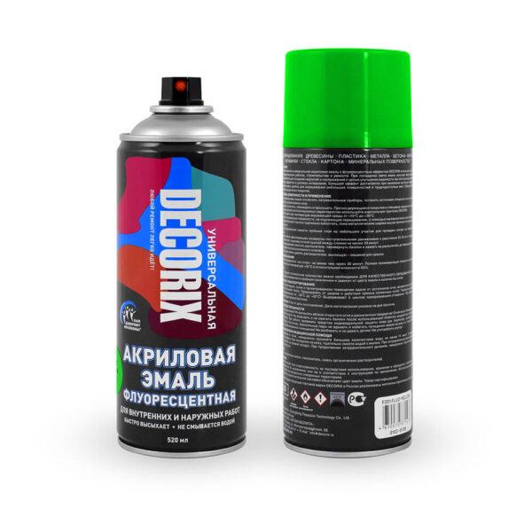 Эмаль аэроз Флуоресц DECORIX Зеленый