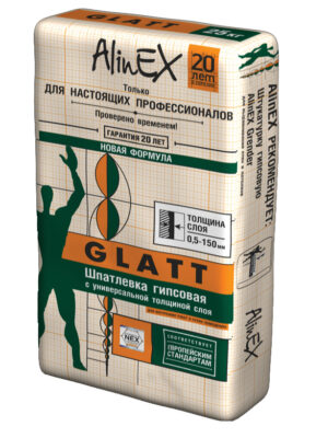 ГЛАТТ 25кг шпатл гипс неводост AlinEX