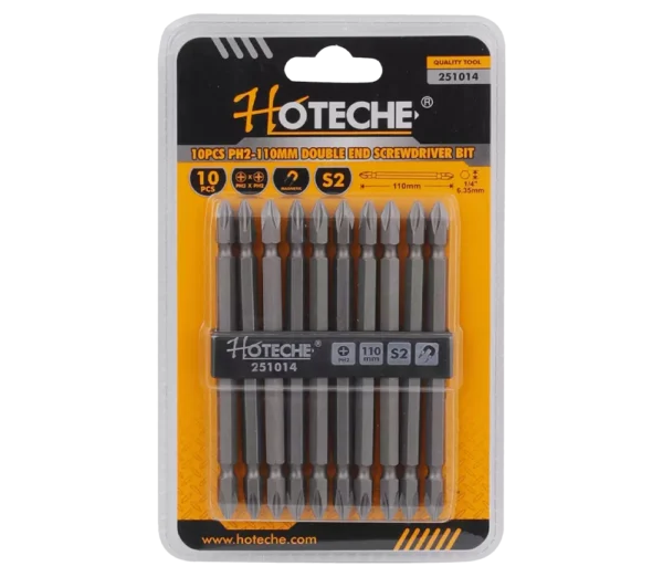 Биты для отвертки 1/4 110мм (10шт) HOTECHE 251014