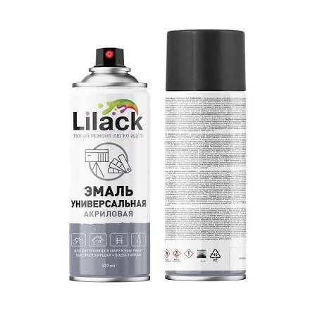 Аэрозольная эмаль LILACK 520 мл серый глянцевый 7101-22 LK