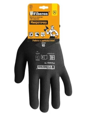 Перчатки Микроточка полиэстер. Fiberon PR-PVC541