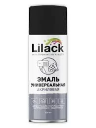 Аэрозольная эмаль LILACK 520 мл черный глянцевый 7101-01 LK