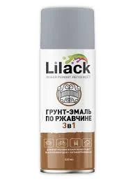 Грунт-Эмаль аэроз по ржавчине 3в1 LILACK 520 серый Глянц 710