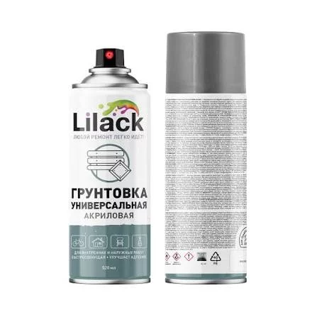 Аэрозольная грунтовка LILACK 520мл серая 7108-22 LK