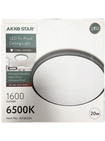 Панель LED черная рамка 20W Акостар 56334