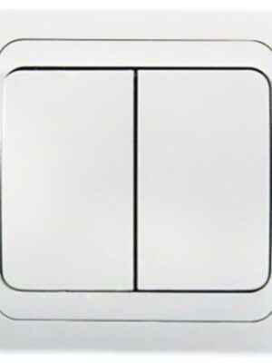 Выключатель двухклавиш внутрен белый АЕ02103
