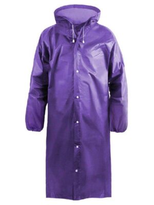 Дождевик-плащ EVA фиол.(на кнопках)110мк EVAF12