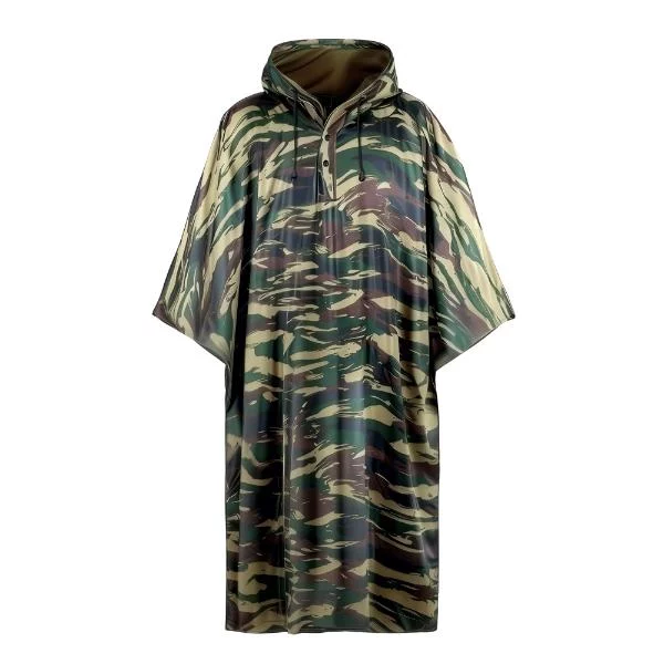Дождевик-пончо ПВХ милитари с люверсами SMLP02