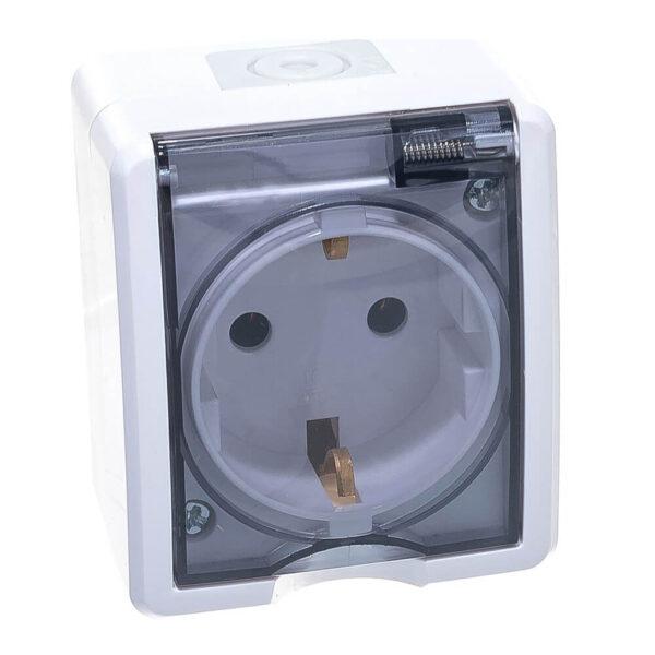 Розетка 2Р+Е IP54  11-2401-01 ЭРА белый