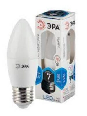 Светодиодная лампа ЭРА STD B35-7w-840-E27