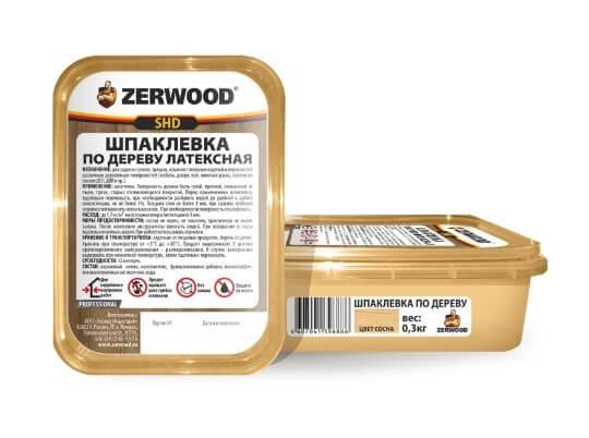 Шпаклевка по дереву ZERWOOD сосна 0,3 кг.